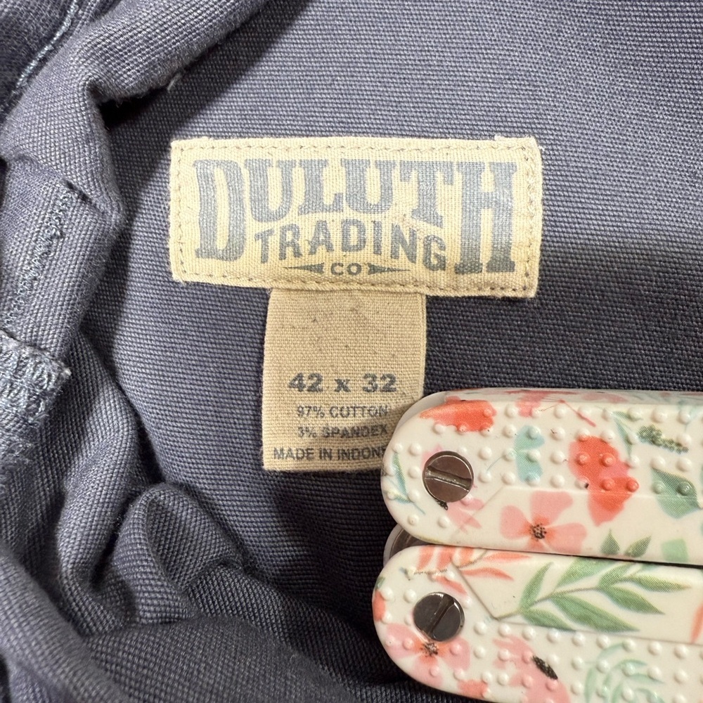 Duluth Men’s Fire Hose Carpenter rugged durable work Pants size 42x32 Navy - Picture 7 of 7